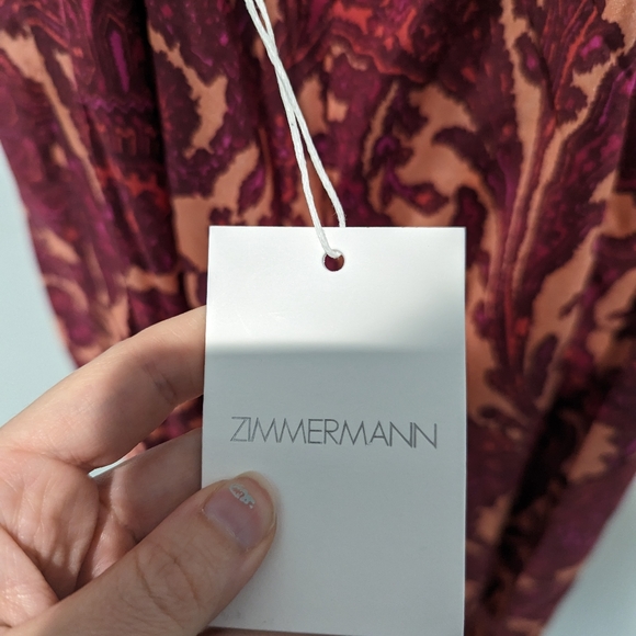 Zimmermann Tiggy Silk Shoulder Frill Maxi Dress - Picture 4 of 8